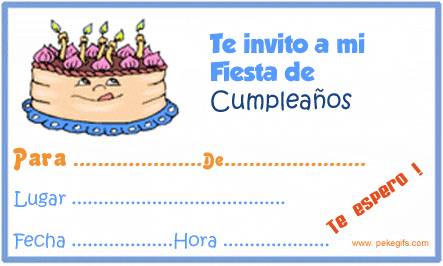 ≫ Invitación para cumpleaños - Imágenes, tarjetas y frases de cumpleaños